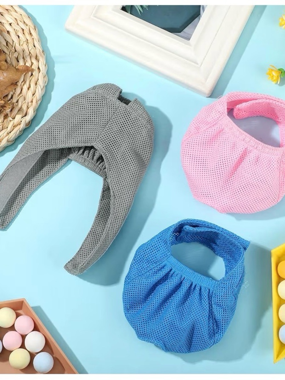 anti-bite cat mask 3-piece set- Pink, Blue, Gray